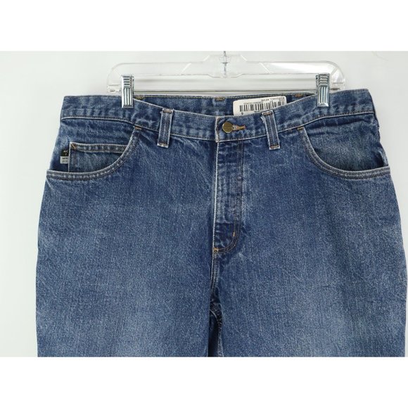 Carhartt FR Jeans Mens 38x32(Actual 38x30)ARC 2 Denim Blue Flame Resistant Pants - Picture 2 of 11